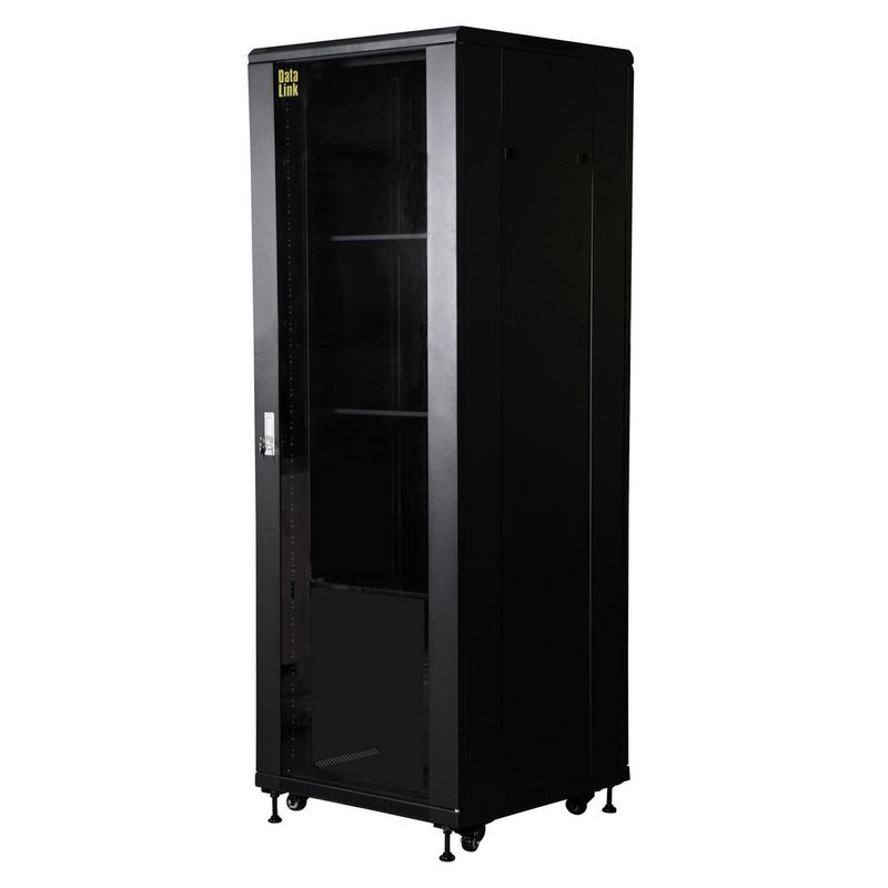 Dulap rack, 42U, 800X800, neasamblat, negru, de podea, 42U-8080S