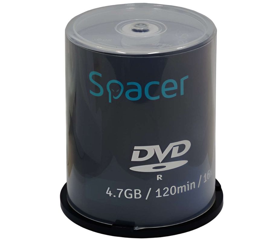 DVD-R, 4.7Gb, viteza 16X , 120min, 100 buc, spindle, Spacer DVDR100