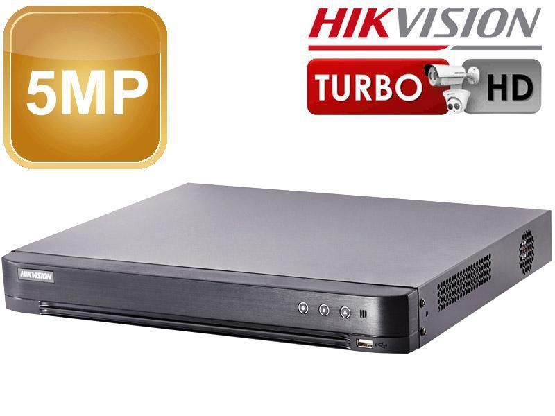 DVR 16 canale, 5 Megapixeli, 2xSATA, H265+, 16 Audio, Hikvision DS-7216HUHI-K2/16A