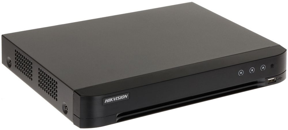 DVR 4 canale Hikvision iDS-7204HUHI-M1/S, AcuSense, pana la 8MP 4K, Functii AI, Audio prin coaxial HDTVI, 1x SATA max 10TB