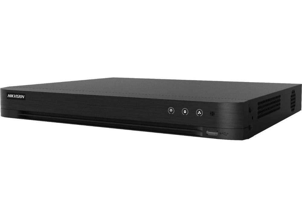 DVR AcuSense, 8 canale, pana la 8MP 4K, PoC, 2xSATA, 5 in 1, Alarma 8/4, Hikvision iDS-7208HUHI-M2-P(C)