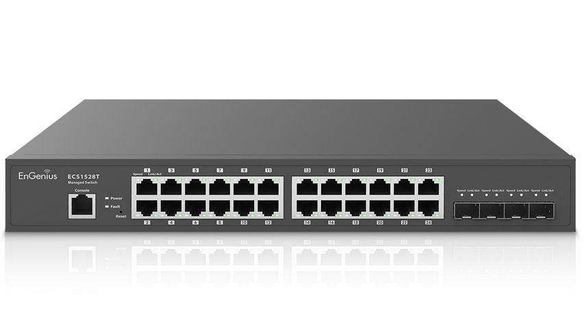 Switch 24 porturi Gigabit, 4x 10Gbps SFP+, cu management, EnGenius ECS1528T