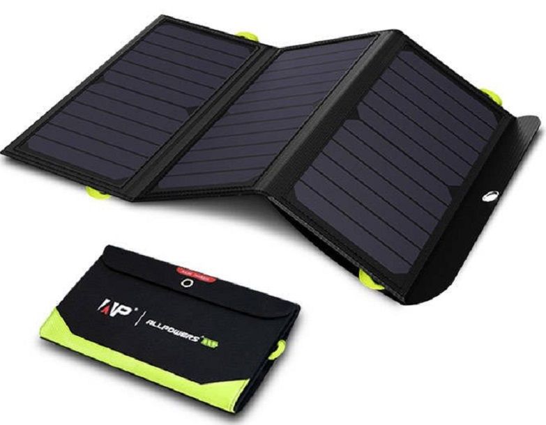 Panou solar portabil 21W cu powerbank 10000mAh AP-SP-002-BLA