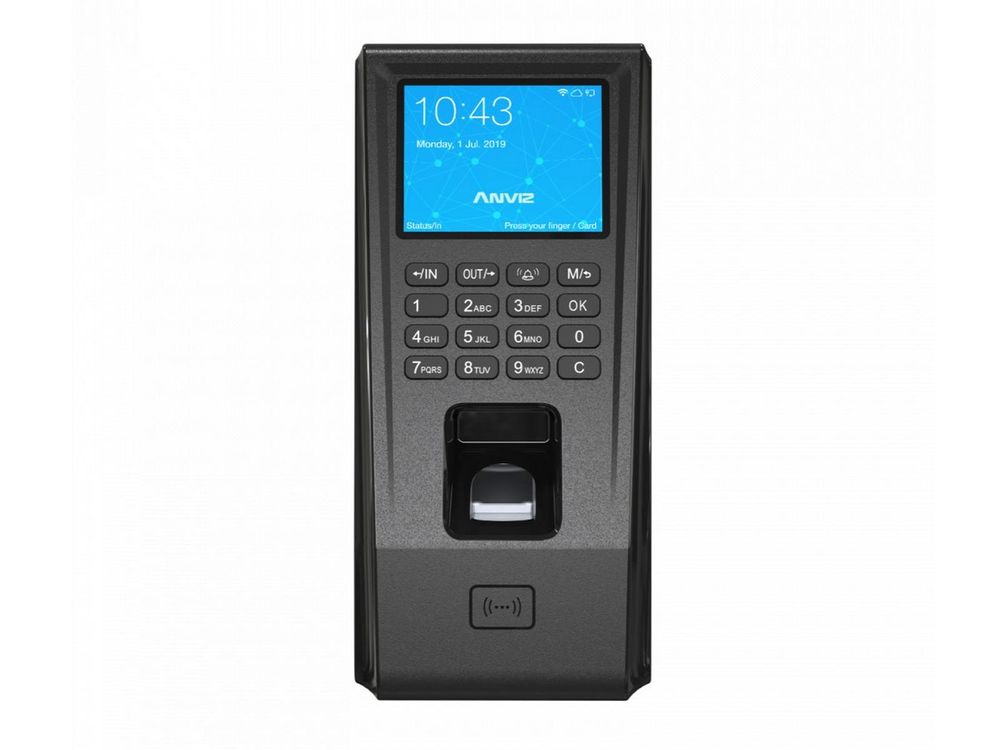 Control acces Anviz EP30, TCP/IP, Wi-Fi, amprenta, parola, card, 125KHz, 13.56MHz, Wiegand