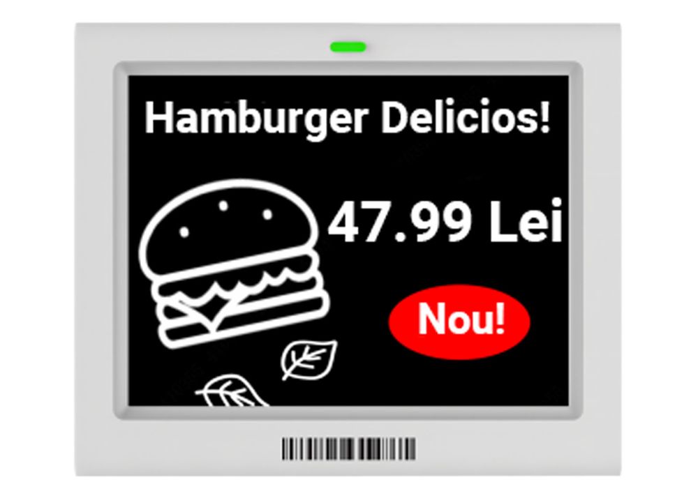 Eticheta electronica Dahua ESL, 5.8 inch, 135x110 mm, e-ink, Bluetooth 5.1, LED multicolor, 5 ani autonomie, NFC, DHI-ESL-E058A-N