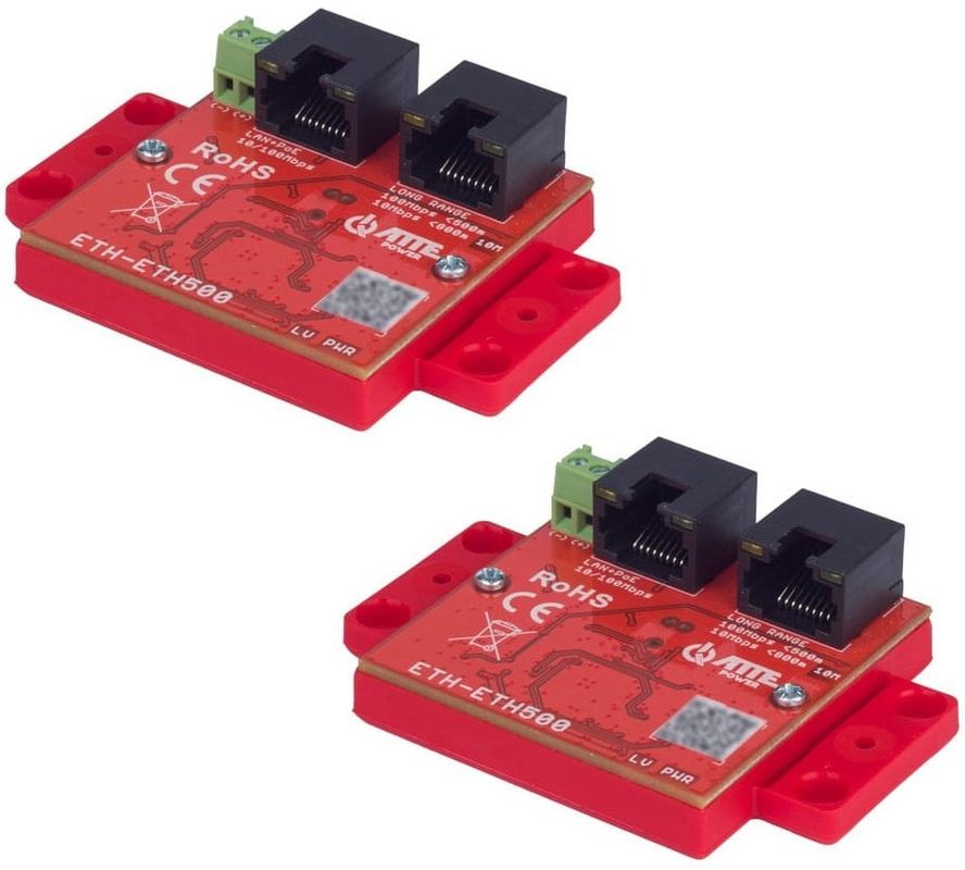 Extender LAN+PoE ATTE ETH-ETH500-SET, Extender PoE si LAN echipamente IP pana la 800m, 100Mbps/500m, fara configurare