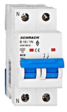 Intrerupator automat Schrack, 1+N 16A 220V, 1PN B16, 6kA, AM618616