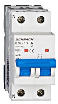 Intrerupator automat, 32A, 1P+N, 32A, curba B, 6kA, Schrack AM618632
