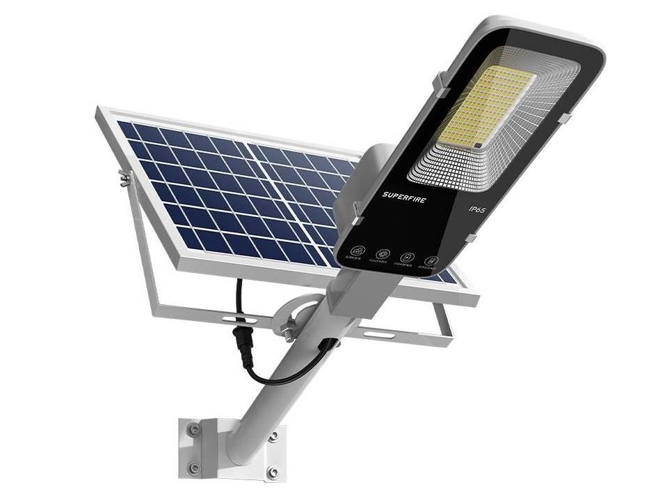 [RESIGILAT] Lampa LED iluminat stradal 63W cu panou solar si acumulator SuperFire FF5-A-R1
