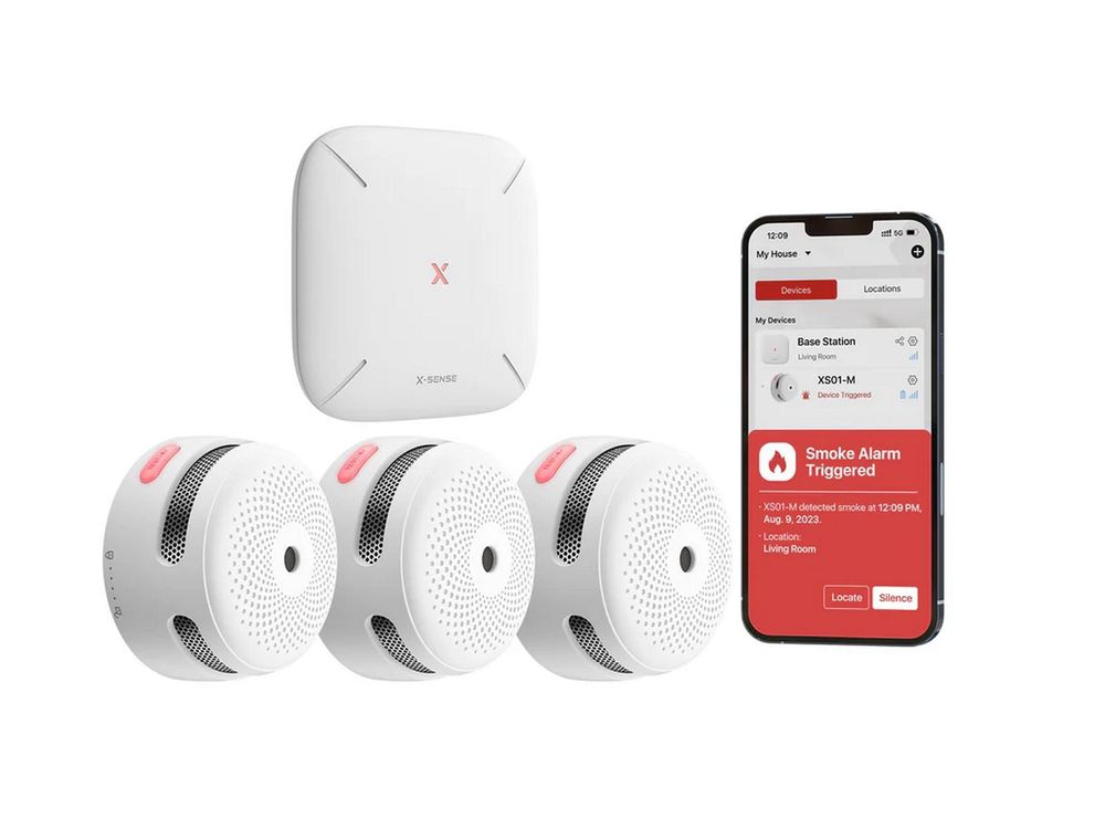 Kit de detectie fum wireless X-Sense FS31, Wi-Fi 2.4GHz, control din aplicatie