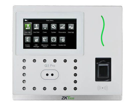 Terminal control acces recunoastere biometrica contactless, ZKTeco G3PRO, RFID, 1.4GHz, distanta recunoastere 0.2-0.5m