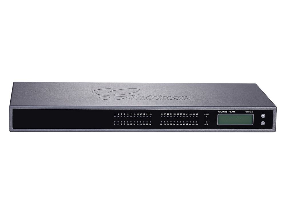 Gateway VoIP analogic Grandstream, 48 porturi FXS, Gigabit, SIP, securitate TLS SRTP, fax T.38, voce HD, GXW4248 v2
