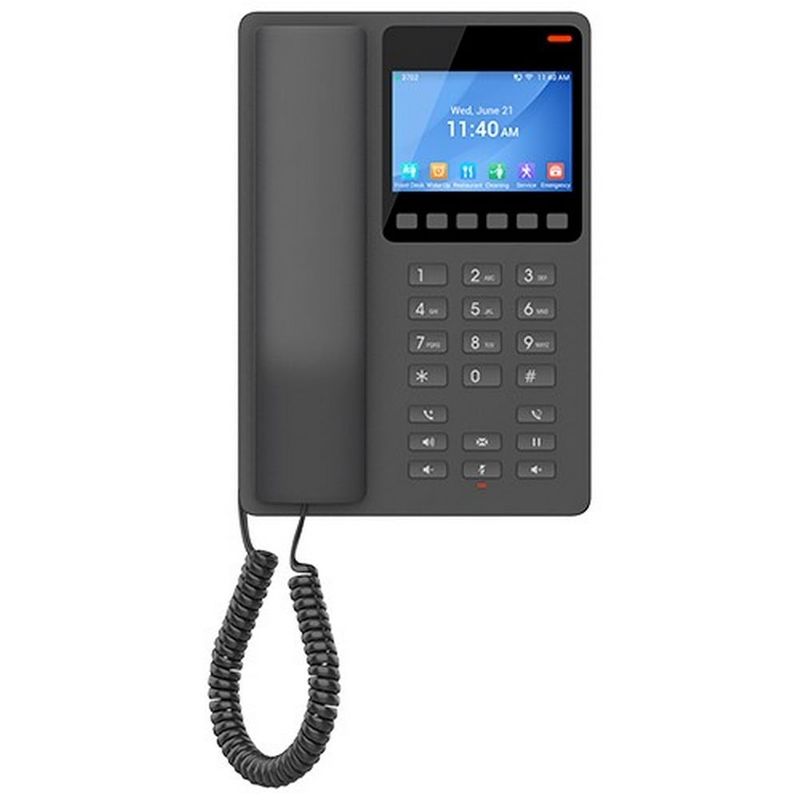 Telefon IP Grandstream GHP631W, ecran LCD, 2 conturi SIP, Wi-Fi 6, PoE, negru