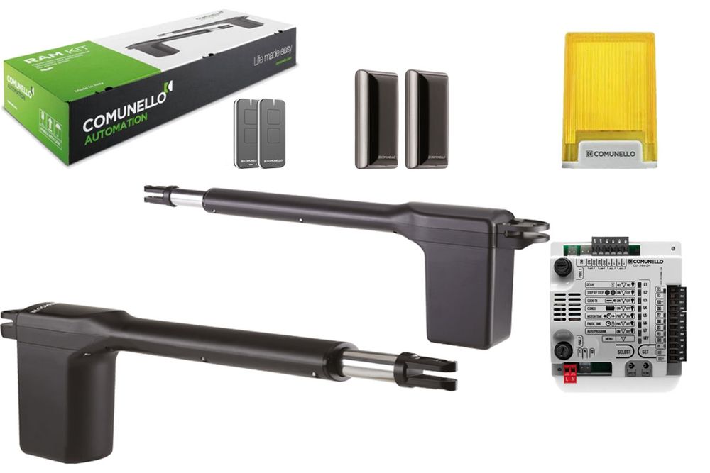 Automatizare porti batante pana la 2x5m, 2x500kg, Comunello RAM 500 24V, GKRM5000LB901