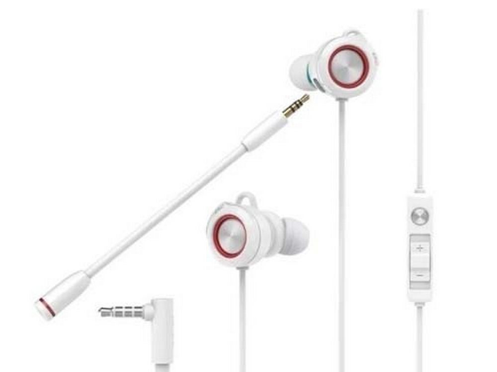 Casti cu fir Edifier GM3-SE-W, microfon pe casca, conectare Jack 3.5mm, USB Type-C, cablu 1.3m, albe