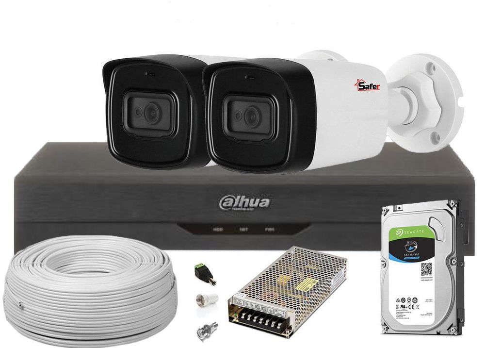 Kit complet 2 camere supraveghere video 5MP exterior, GATA DE INSTALARE!