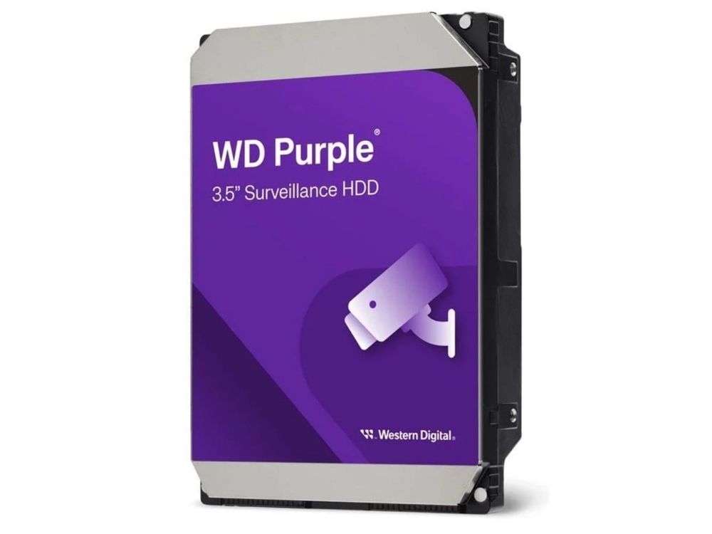 Hard disk supraveghere Western Digital WD Purple, 4TB, 3.5 inch, SATA 6 Gb/s, CMR, cache 128MB, pana la 64 camere HD, AllFrame, WD44PURZ