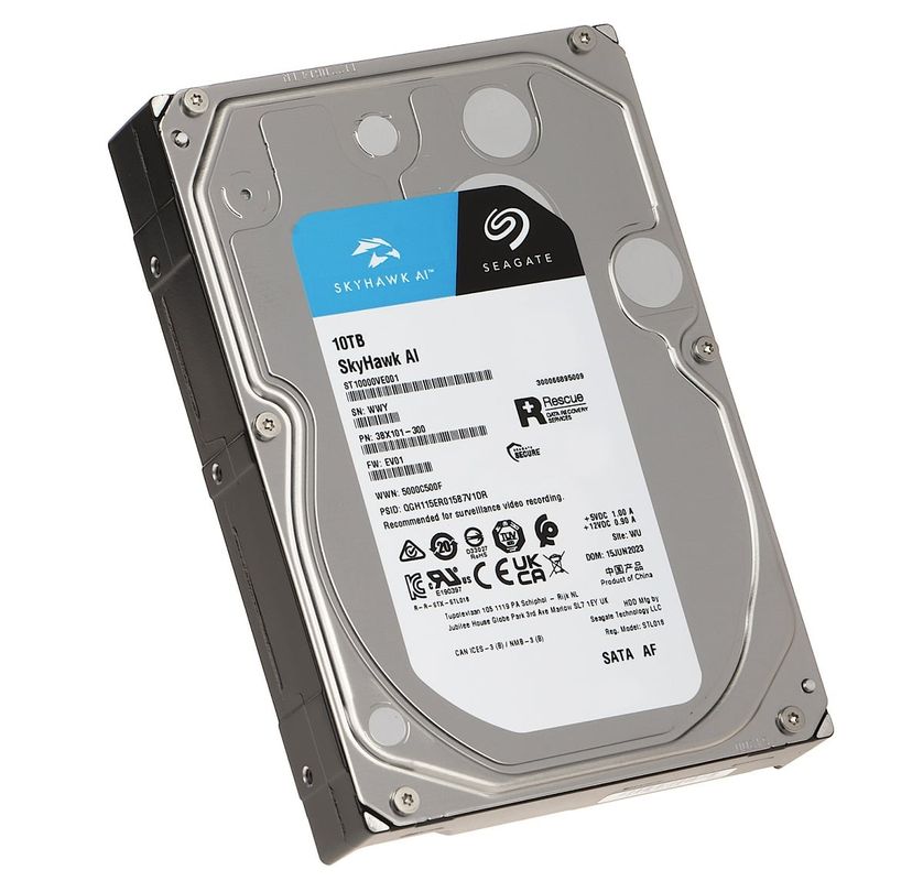 Hard Disk 10TB, SEAGATE, Skyhawk AI Guardian Surveillance, 3.5" SATA 6Gb/s, HDD 10 Tera ST10000VE001