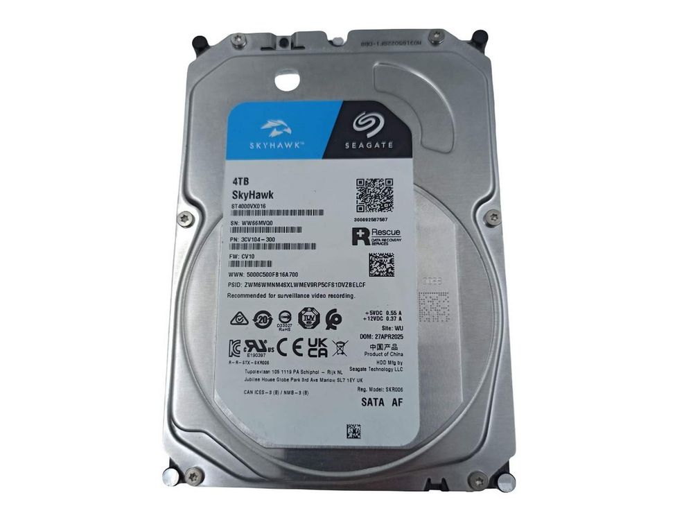 [RESIGILAT] Hard Disk (HDD) Seagate Skyhawk 4 TB (Tera Bytes) 3.5", pentru supraveghere video, cache 256MB, ST4000VX016-R1