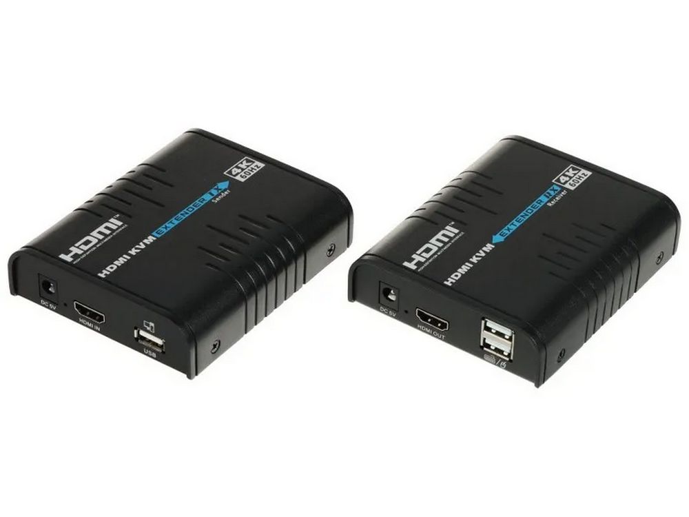 Extender HDMI, cablu UTP/ FTP/ Cat 5/ 5e/ 6, rezolutie 4K, USB2, 18Gbps, distanta transmitere max. 200m, HDMI+USB-EX-120-4KP