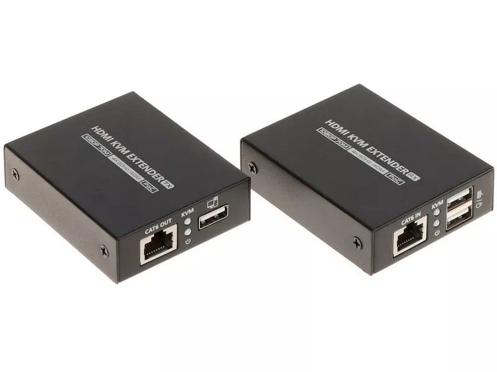 Extender HDMI si USB, 4K, cablu UTP/FTP, Cat6/6a/7, 70m, HDMI+USB-EX-70-4KPR