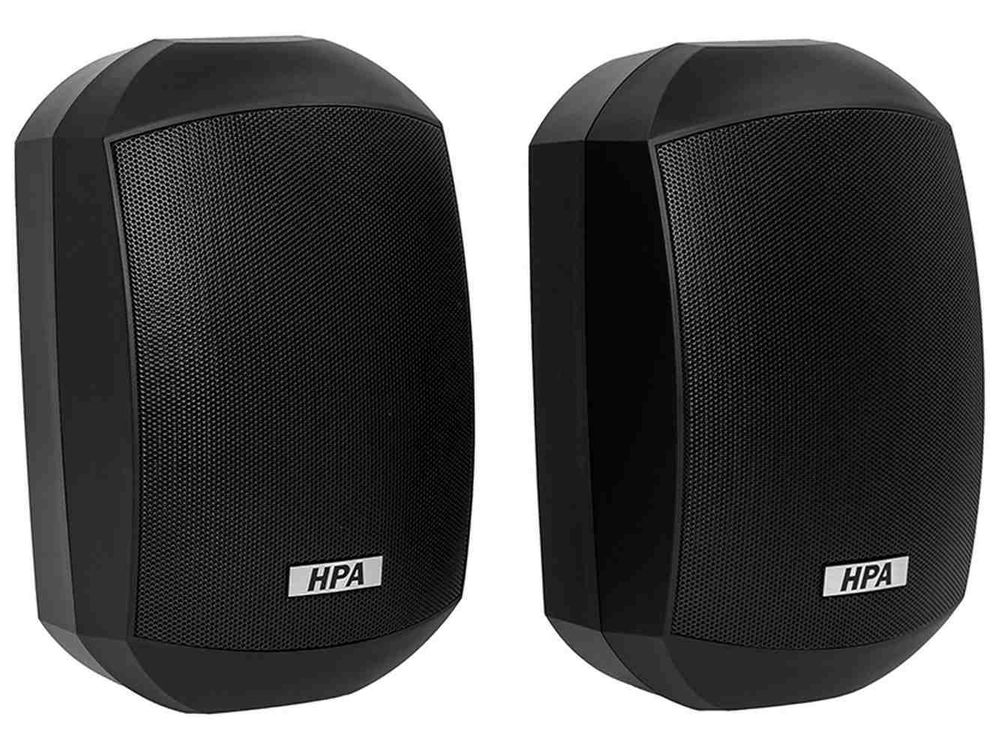 Set boxe exterior 100V/8 Ohmi, RMS 30W, IP66, negru, carcasa ABS si metal, HPA HPAWS400BK