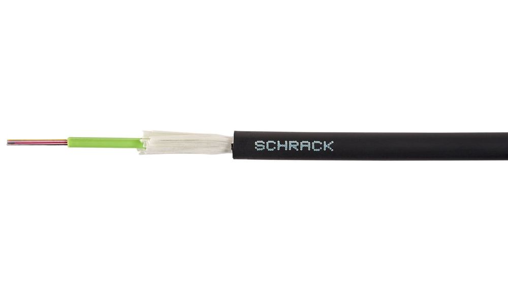 Fibra optica 12 fire, multimode, 3500N, diametru 8mm, 100m, manta LSOH-3, Schrack HSHAIBH124X100