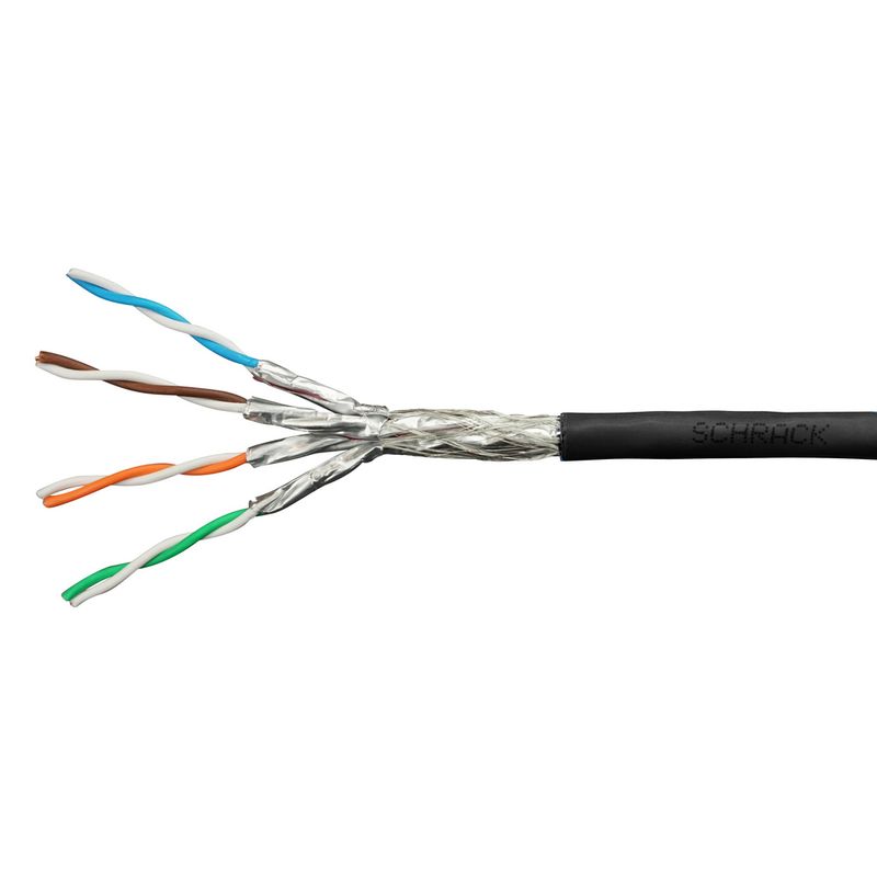 Cablu de retea S/FTP Cat.7, 4x2xAWG23/1, diametru nominal 1.5mm, Schrack HSKP4233S