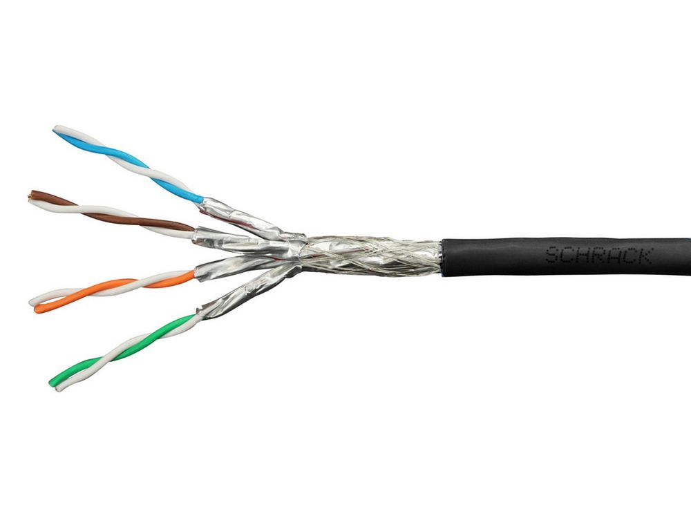 Cablu de retea S/FTP Cat.7, 4x2xAWG23/1, rola de 100ml, Schrack HSKP4233S100