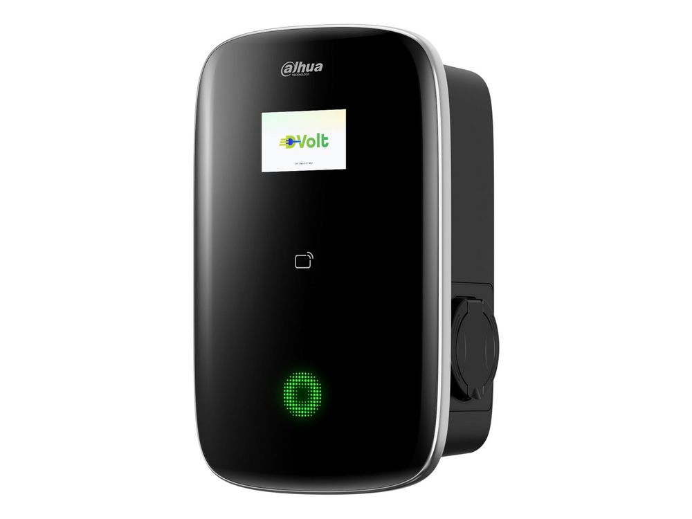 Statie incarcare masini electrice Dahua ICS-A220E-B1D-Z, trifazat, 22kW, LCD 4.3 inch, plug and play, RFID, aplicatie, 1x RJ45, IP55, IK10