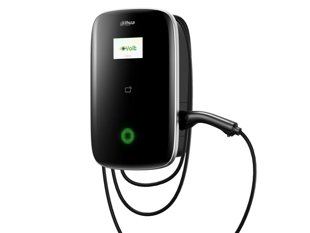 Statie incarcare masini electrice Dahua ICS-A220E-B2D, 22kW, trifazat, plug and play, RFID, aplicatie, 1x RJ45, cablu 5m tip 2, IP66, IK10