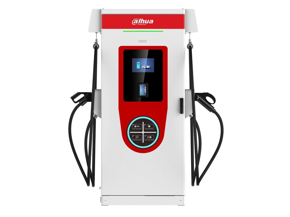Statie incarcare masini electrice Dahua ICS-D0060-D161E-T, trifazat, 60kW, 200A, cablu 5m, ecran tactil 10.01 inch, RFID si cod QR, IP54, pentru spatii publice