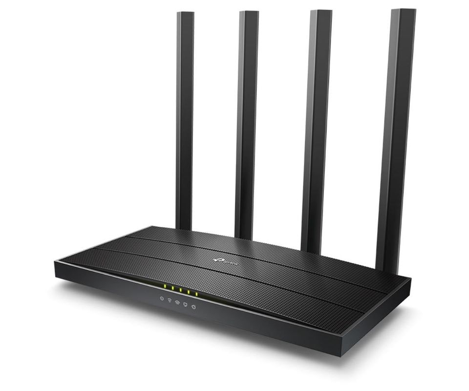 ROUTER TP-LINK wireless, 5 porturi, 2.4 si 5GHz, 300 si 867Mbps, 4 antene interne si 1 interna, ARCHER C6
