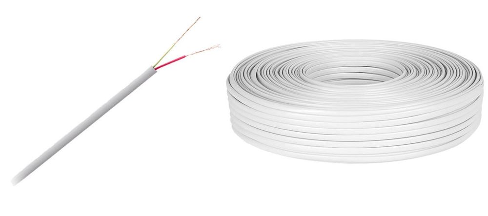 Cablu telefonic cu 2 fire, lungime 100m, Alantec KAB0500