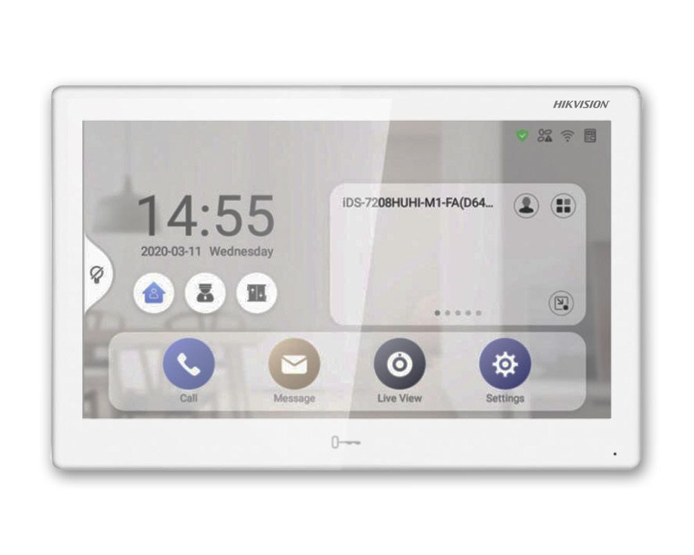 Statie de control pentru videointerfon/supraveghere/alarma, 7 Inch, WiFi, Hikvison, DS-KH9310-WTE1