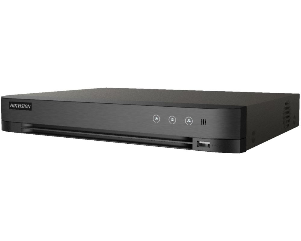 DVR Pentabrid Hikvision AcuSense TurboHD, 8 canale, 8 MP, protectie perimetrala, IDS-7208HUHI-M1/S