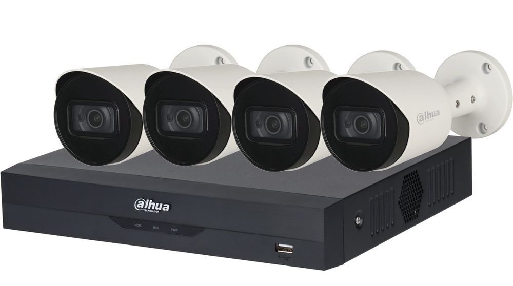 [RESIGILAT] Kit de supraveghere 4K, cu DVR si 4 camere bullet 8MP, IR 30m, Recunoastere faciala, detectare miscare, Microfon, KITXVR4K5MP-R