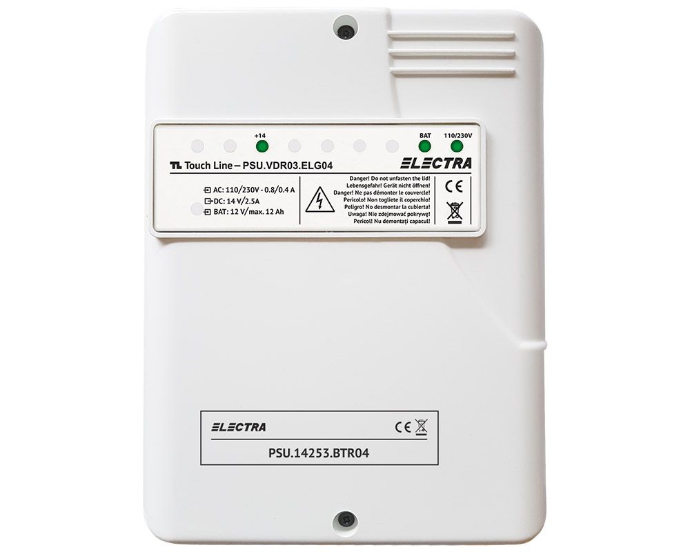 Sursa de alimentare cu spatiu acumulator, videointerfon, carcasa ABS, Electra, PSU.14253.BTR04