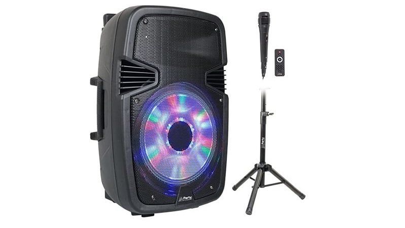 Boxa activa 400W RMS, 15 inch/ 38 cm, PARTY-15PACK, Bluetooth, USB, SD, FM, LED, stand, microfon, karaoke