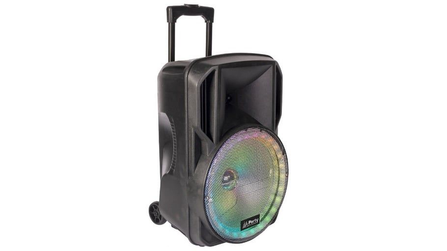 Boxa portabila 800W, 15 inch /38 cm, USB, card SD, Bluetooth, FM, AUX, Jack 3.5mm, microfon VHF wireless, telecomanda, PARTY-15RGB,