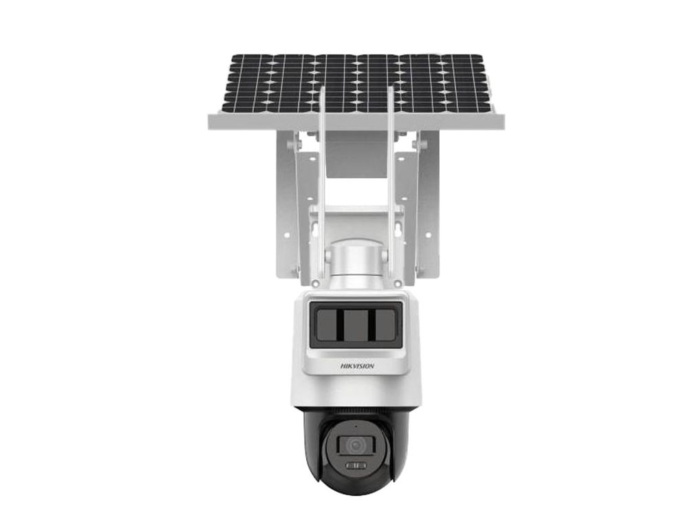 Camera 4G cu SIM si Panou Solar Hikvision Pro DS-2DE2C400IWG-K/4G/C05S10, Alarma, 4MP 2K, IR + LED 30m, 4G, Acumulator 1.85 W, PIR + Radar