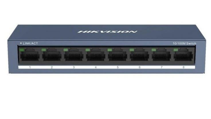 Switch Hikvision DS-3E0108-O, 8 porturi 10/100Mbps, montare perete