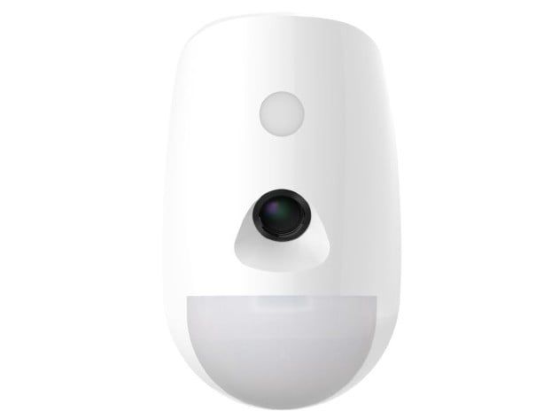 Detector PIR, Hikvision AX PRO DS-PDPC12PF-EG2-WE(B), raza 12m, camera incorporata, wireless, alarma LED albastru, imunitate la animale pana la 30kg