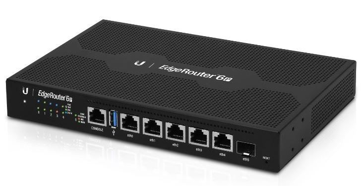 Router Ubiquiti EdgeRouter 6 PoE, cu 5 Porturi RJ-45 PASSIVE POE 1x SFP, ER-6P