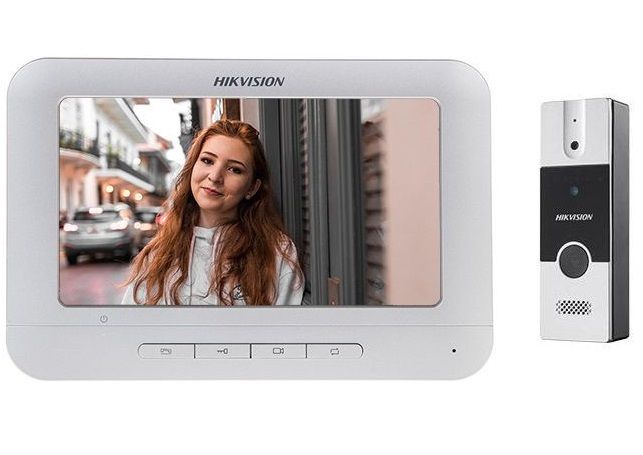 [RESIGILAT] Kit videointerfon Hikvision 4 Fire FULL HD, 7 inch, DS-KIS202T-R1