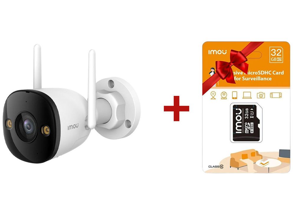 Camera supraveghere Imou Bullet 3 + card microSD cadou 32GB, 2.8mm, 3MP, Iluminare duala, IPC-S3EP-3M0WE+SD32GB