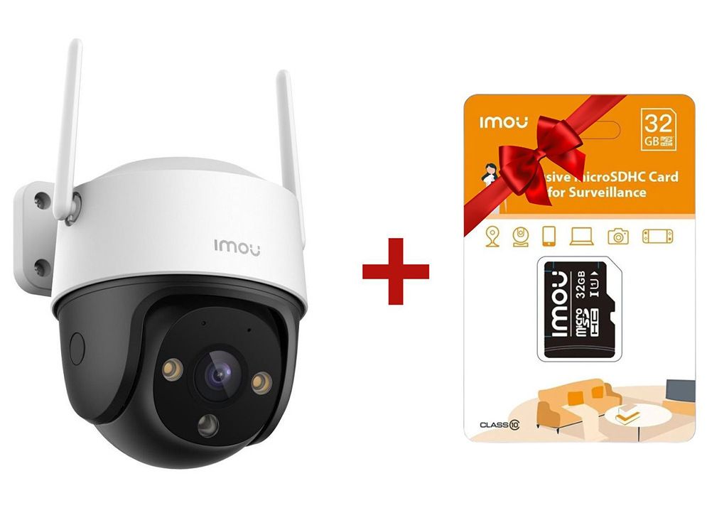 Camera supraveghere Imou Cruiser 2C wireless+ card microSD cadou, 32GB, 3MP, iluminare duala, functii AI, audio, IP66, IPC-S7CP-3M0WE+SD32GB