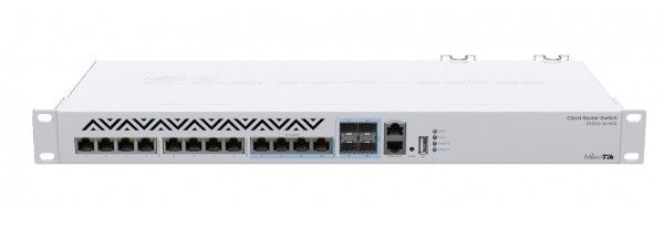 MikroTik CRS312-4C+8XG-RM, Switch Gigabit, 8 porturi RJ45 de 1G/2.5G/5G/10G si 4x SFP 10Gbps, USB