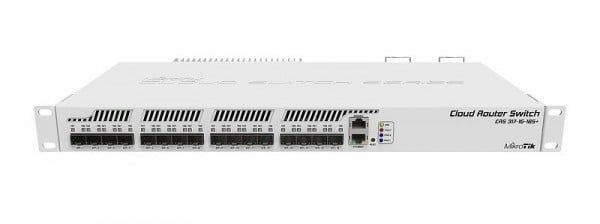 Smart Switch Mikrotik CRS317-1G-16S+RM, 16 porturi SFP+10 G, Alimentare Duala, 800mhz, 1GB RAM, RouterOS sau SwitchOS,
