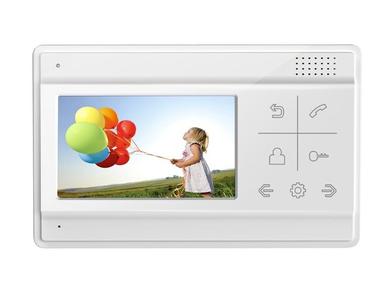 Monitor LCD 4.3 Inch color 4 fire, microfon, 14.5V DC, deschidere yala electromagnetica, Safer M2604AIHA